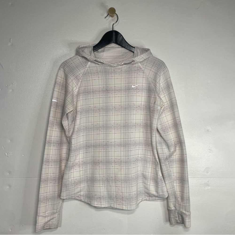 Nike Drifit Geometric Pattern Vented Athletic Hoo… - image 1